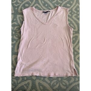 SOLDRalph Lauren Sport Tank  Golf Light Pink Sleeveless V‎ Neck Cotton  M
